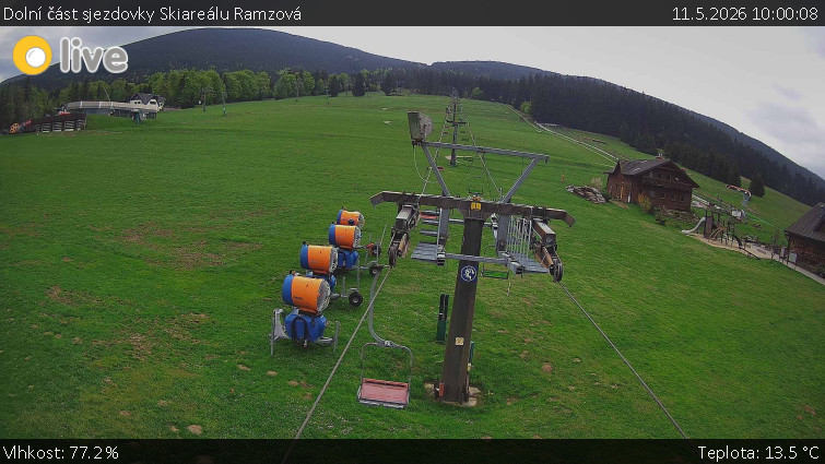 Horské atrakce Ramzová - Dolní část sjezdovky Skiareálu Ramzová - 11.5.2026 v 10:00