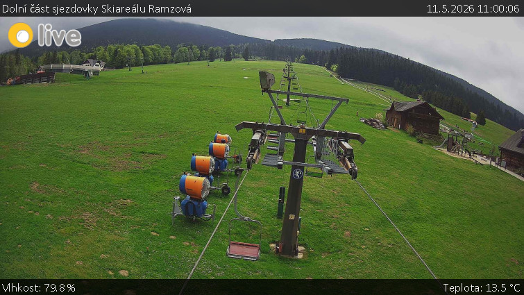 Horské atrakce Ramzová - Dolní část sjezdovky Skiareálu Ramzová - 11.5.2026 v 11:00