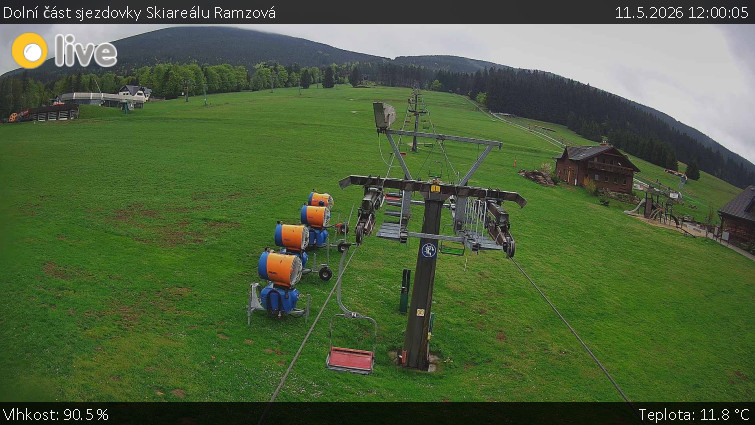 Horské atrakce Ramzová - Dolní část sjezdovky Skiareálu Ramzová - 11.5.2026 v 12:00