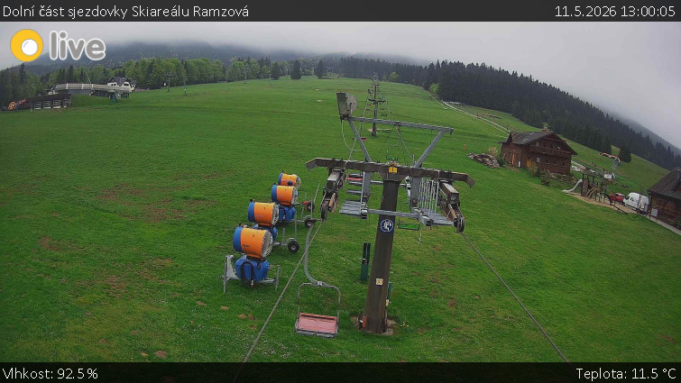 Horské atrakce Ramzová - Dolní část sjezdovky Skiareálu Ramzová - 11.5.2026 v 13:00