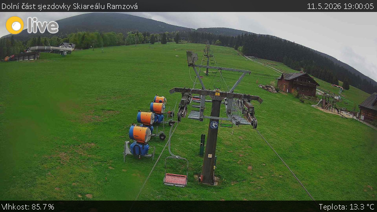 Horské atrakce Ramzová - Dolní část sjezdovky Skiareálu Ramzová - 11.5.2026 v 19:00