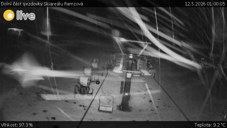Horské atrakce Ramzová - Dolní část sjezdovky Skiareálu Ramzová - 12.5.2026 v 01:00