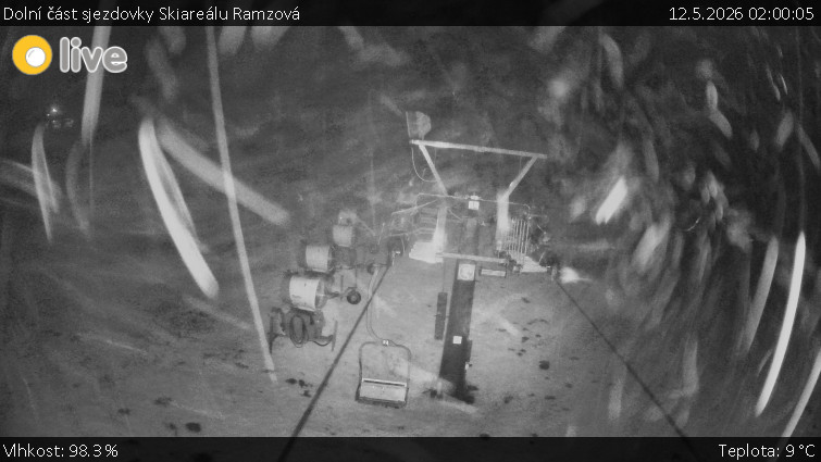 Horské atrakce Ramzová - Dolní část sjezdovky Skiareálu Ramzová - 12.5.2026 v 02:00