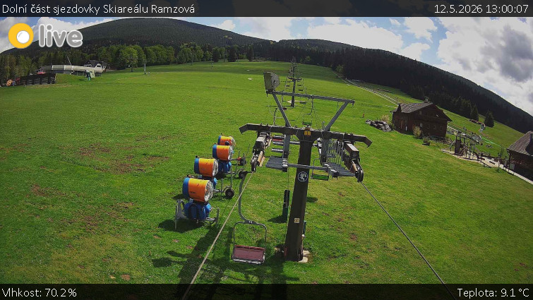 Horské atrakce Ramzová - Dolní část sjezdovky Skiareálu Ramzová - 12.5.2026 v 13:00