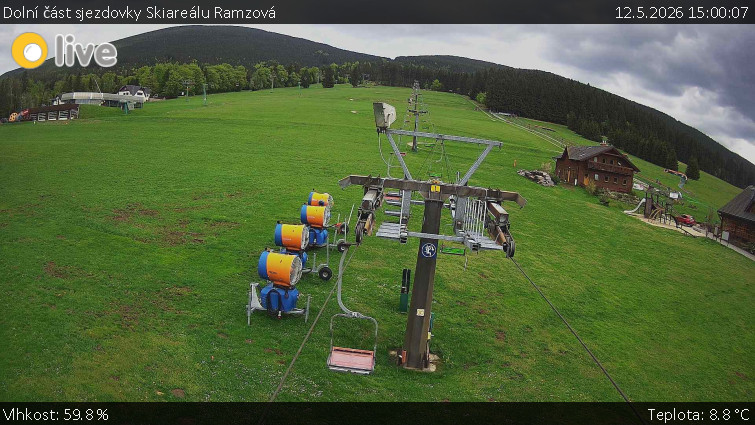 Horské atrakce Ramzová - Dolní část sjezdovky Skiareálu Ramzová - 12.5.2026 v 15:00