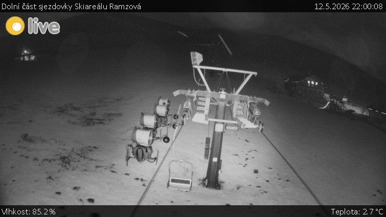 Horské atrakce Ramzová - Dolní část sjezdovky Skiareálu Ramzová - 12.5.2026 v 22:00