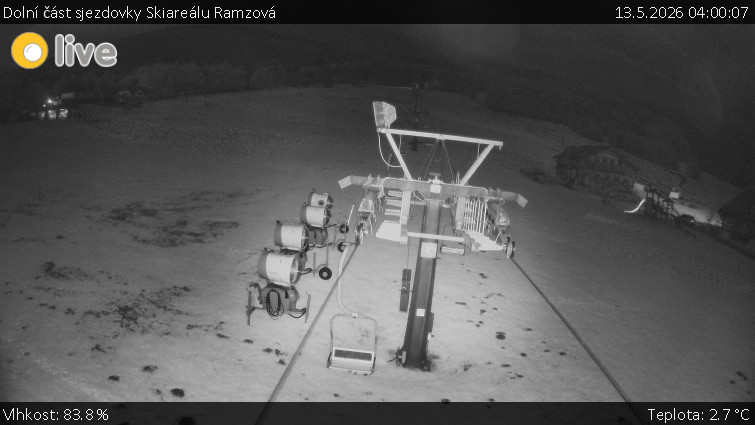Horské atrakce Ramzová - Dolní část sjezdovky Skiareálu Ramzová - 13.5.2026 v 04:00