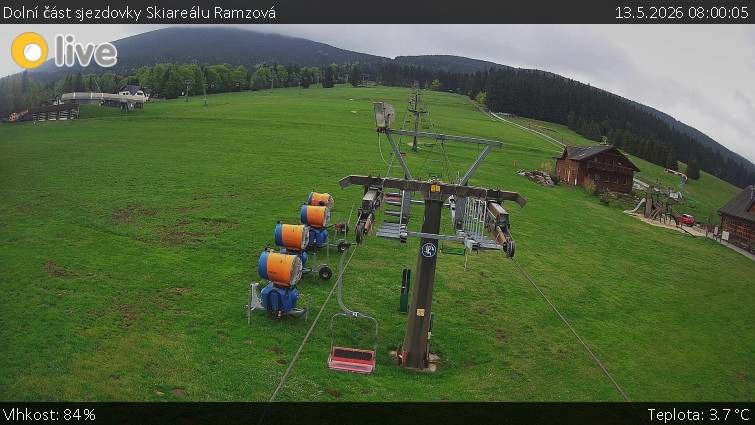 Horské atrakce Ramzová - Dolní část sjezdovky Skiareálu Ramzová - 13.5.2026 v 08:00