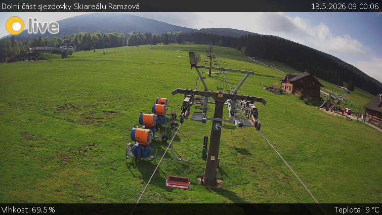 Horské atrakce Ramzová - Dolní část sjezdovky Skiareálu Ramzová - 13.5.2026 v 09:00