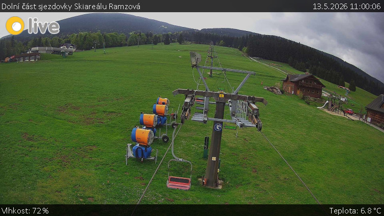 Horské atrakce Ramzová - Dolní část sjezdovky Skiareálu Ramzová - 13.5.2026 v 11:00