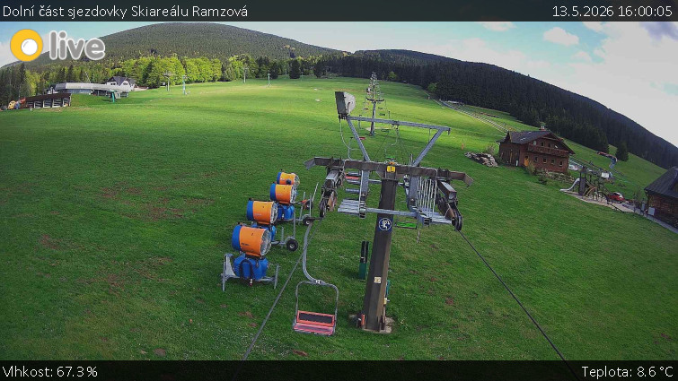 Horské atrakce Ramzová - Dolní část sjezdovky Skiareálu Ramzová - 13.5.2026 v 16:00