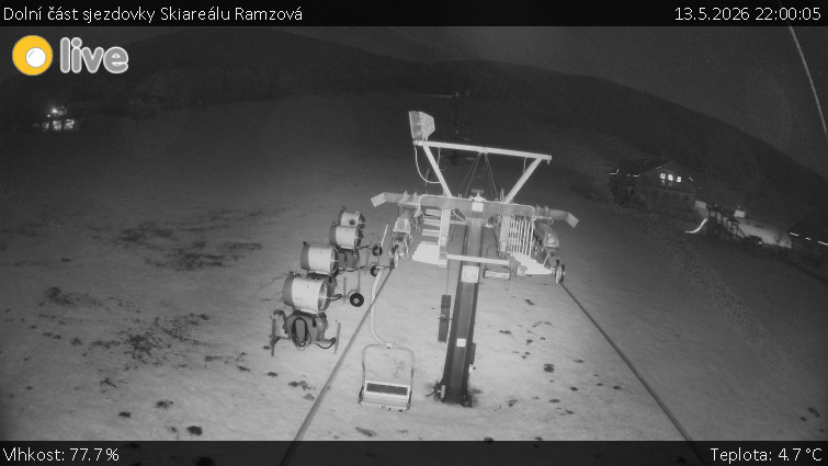 Horské atrakce Ramzová - Dolní část sjezdovky Skiareálu Ramzová - 13.5.2026 v 22:00