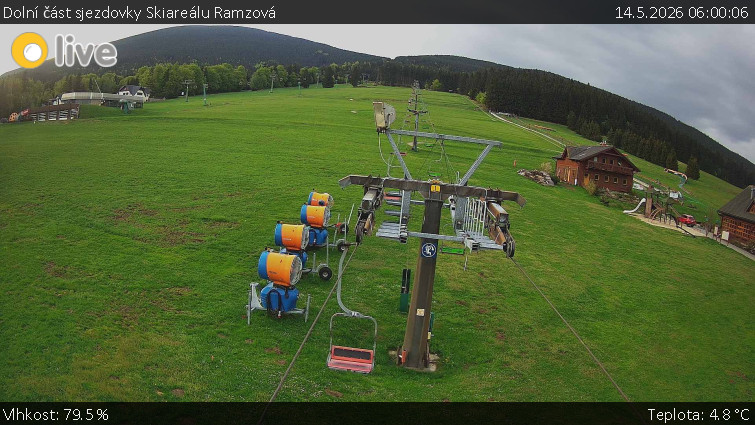 Horské atrakce Ramzová - Dolní část sjezdovky Skiareálu Ramzová - 14.5.2026 v 06:00