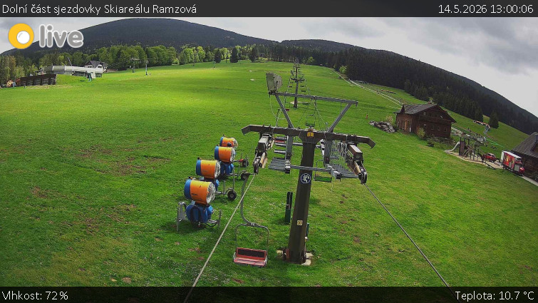 Horské atrakce Ramzová - Dolní část sjezdovky Skiareálu Ramzová - 14.5.2026 v 13:00