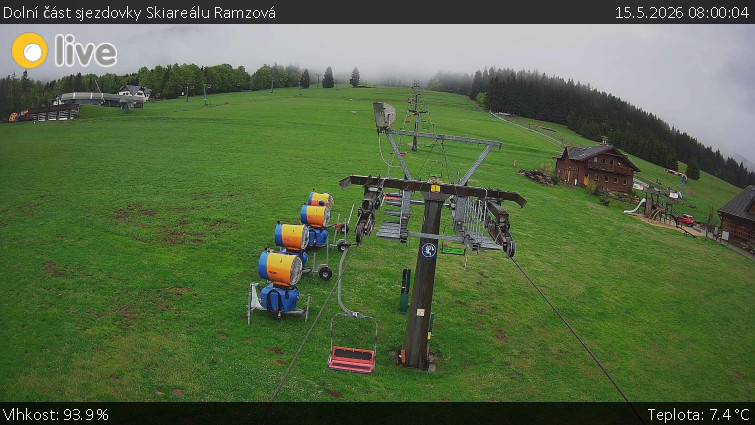 Horské atrakce Ramzová - Dolní část sjezdovky Skiareálu Ramzová - 15.5.2026 v 08:00