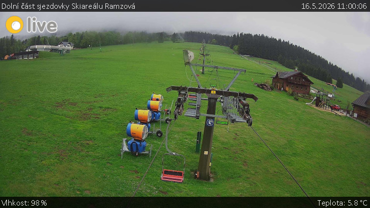 Horské atrakce Ramzová - Dolní část sjezdovky Skiareálu Ramzová - 16.5.2026 v 11:00