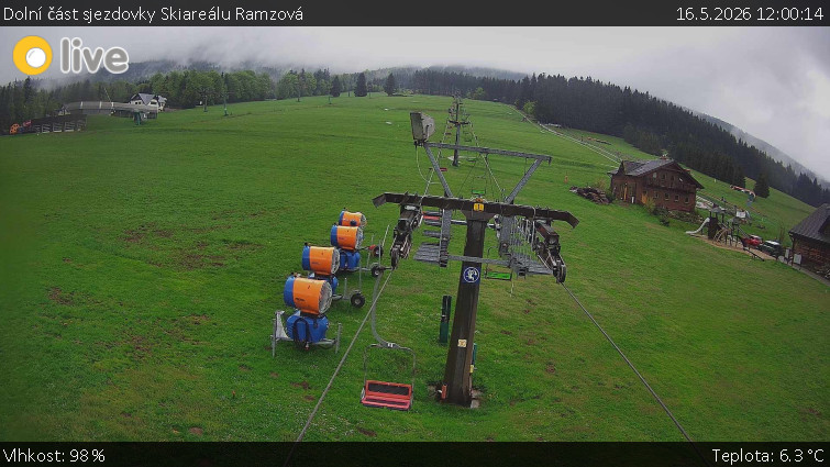 Horské atrakce Ramzová - Dolní část sjezdovky Skiareálu Ramzová - 16.5.2026 v 12:00