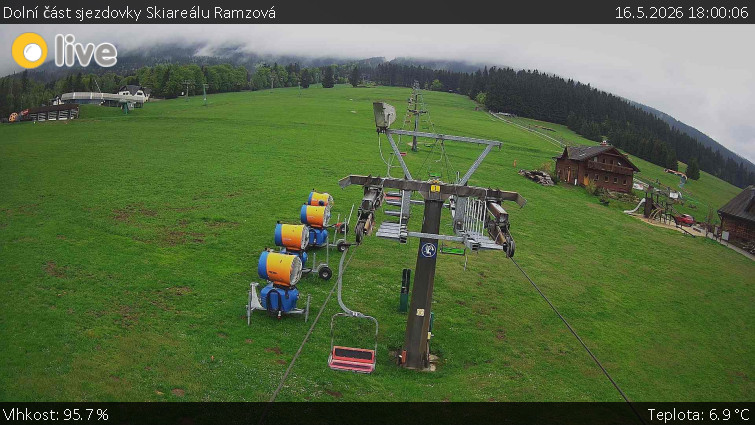 Horské atrakce Ramzová - Dolní část sjezdovky Skiareálu Ramzová - 16.5.2026 v 18:00