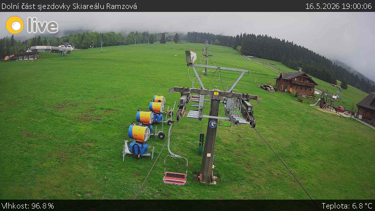 Horské atrakce Ramzová - Dolní část sjezdovky Skiareálu Ramzová - 16.5.2026 v 19:00