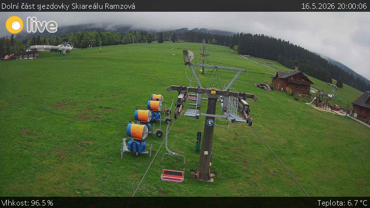 Horské atrakce Ramzová - Dolní část sjezdovky Skiareálu Ramzová - 16.5.2026 v 20:00