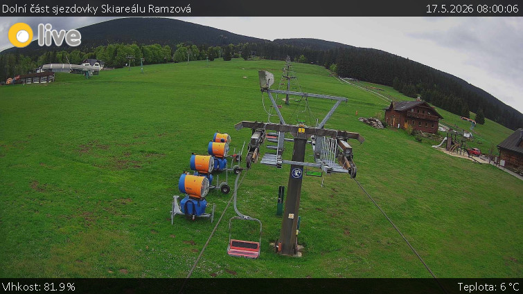 Horské atrakce Ramzová - Dolní část sjezdovky Skiareálu Ramzová - 17.5.2026 v 08:00