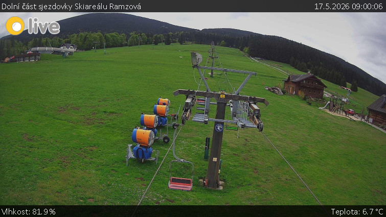 Horské atrakce Ramzová - Dolní část sjezdovky Skiareálu Ramzová - 17.5.2026 v 09:00