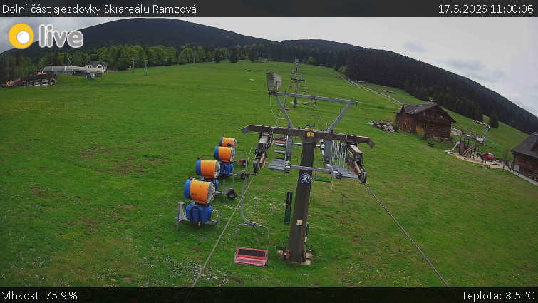 Horské atrakce Ramzová - Dolní část sjezdovky Skiareálu Ramzová - 17.5.2026 v 11:00