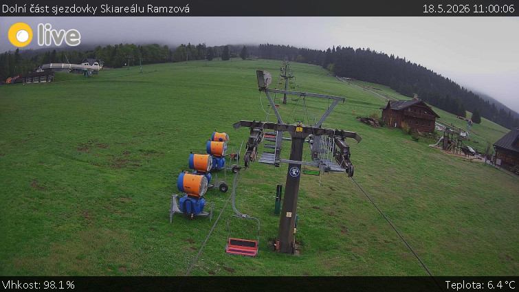 Horské atrakce Ramzová - Dolní část sjezdovky Skiareálu Ramzová - 18.5.2026 v 11:00