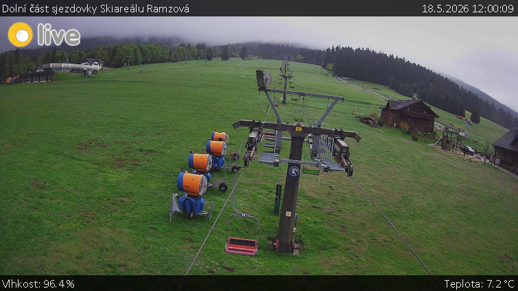 Horské atrakce Ramzová - Dolní část sjezdovky Skiareálu Ramzová - 18.5.2026 v 12:00