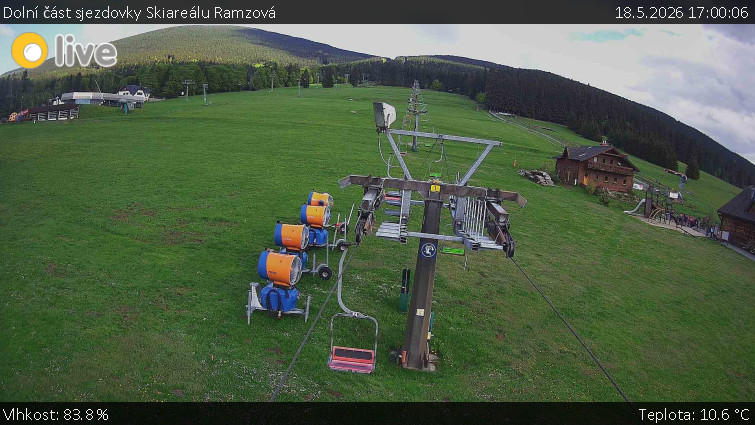 Horské atrakce Ramzová - Dolní část sjezdovky Skiareálu Ramzová - 18.5.2026 v 17:00