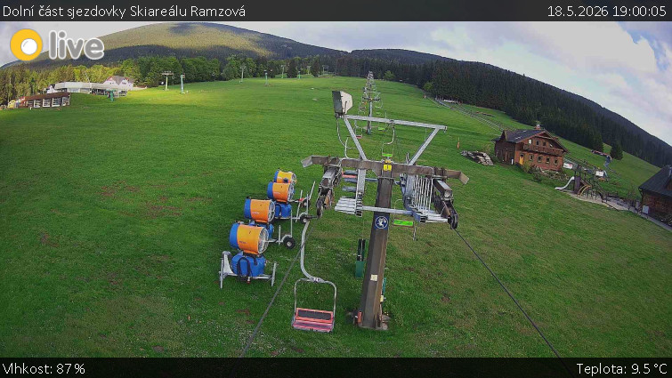 Horské atrakce Ramzová - Dolní část sjezdovky Skiareálu Ramzová - 18.5.2026 v 19:00