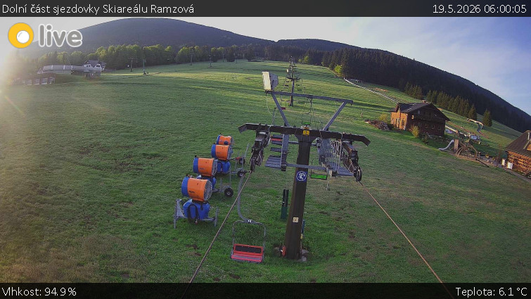 Horské atrakce Ramzová - Dolní část sjezdovky Skiareálu Ramzová - 19.5.2026 v 06:00