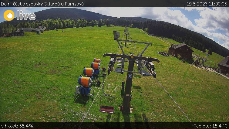 Horské atrakce Ramzová - Dolní část sjezdovky Skiareálu Ramzová - 19.5.2026 v 11:00