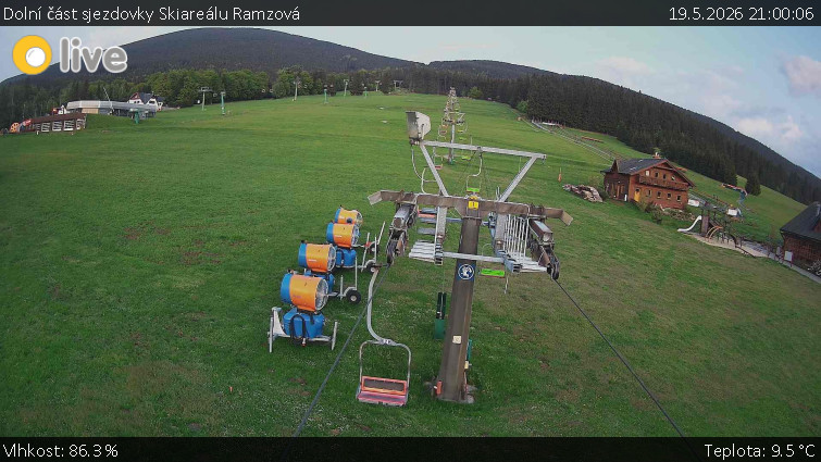 Horské atrakce Ramzová - Dolní část sjezdovky Skiareálu Ramzová - 19.5.2026 v 21:00