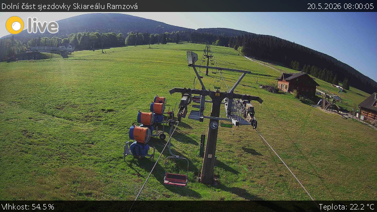 Horské atrakce Ramzová - Dolní část sjezdovky Skiareálu Ramzová - 20.5.2026 v 08:00