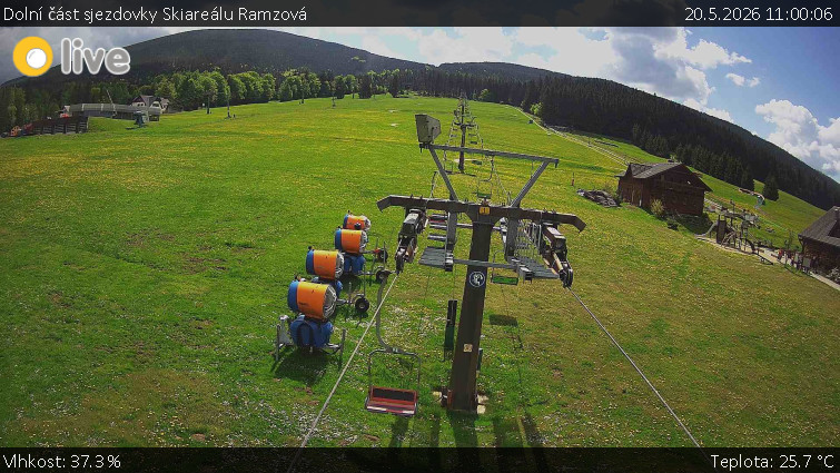 Horské atrakce Ramzová - Dolní část sjezdovky Skiareálu Ramzová - 20.5.2026 v 11:00