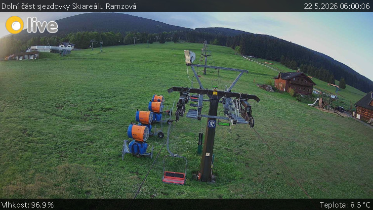 Horské atrakce Ramzová - Dolní část sjezdovky Skiareálu Ramzová - 22.5.2026 v 06:00