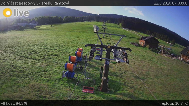 Horské atrakce Ramzová - Dolní část sjezdovky Skiareálu Ramzová - 22.5.2026 v 07:00