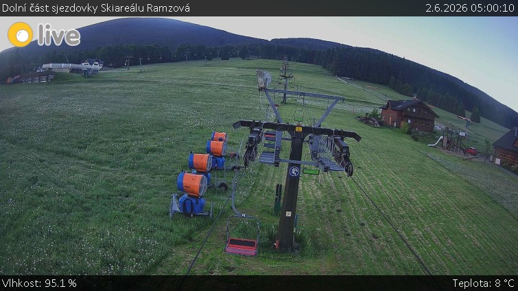 Horské atrakce Ramzová - Dolní část sjezdovky Skiareálu Ramzová - 2.6.2026 v 05:00