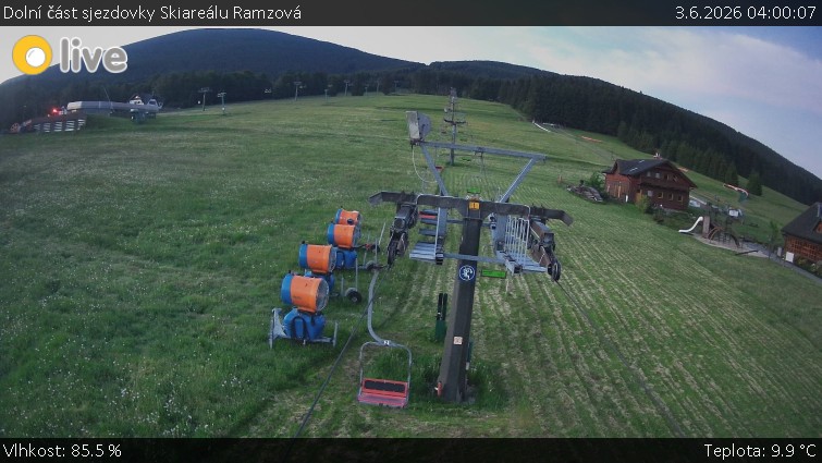 Horské atrakce Ramzová - Dolní část sjezdovky Skiareálu Ramzová - 3.6.2026 v 04:00