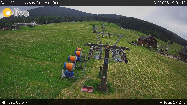 Horské atrakce Ramzová - Dolní část sjezdovky Skiareálu Ramzová - 3.6.2026 v 09:00