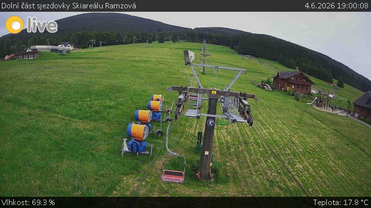 Horské atrakce Ramzová - Dolní část sjezdovky Skiareálu Ramzová - 4.6.2026 v 19:00