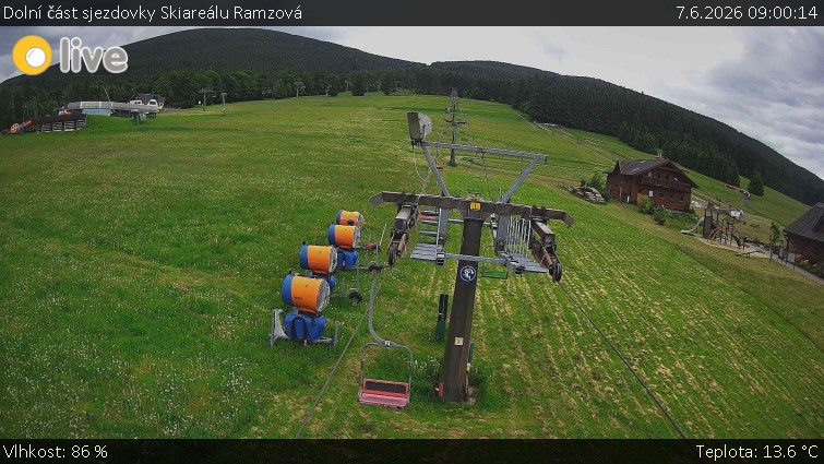 Horské atrakce Ramzová - Dolní část sjezdovky Skiareálu Ramzová - 7.6.2026 v 09:00