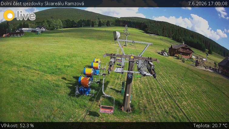 Horské atrakce Ramzová - Dolní část sjezdovky Skiareálu Ramzová - 7.6.2026 v 17:00