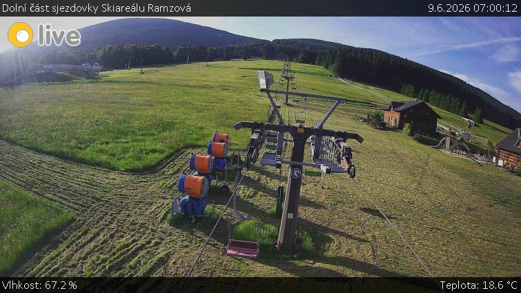 Horské atrakce Ramzová - Dolní část sjezdovky Skiareálu Ramzová - 9.6.2026 v 07:00