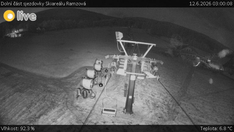 Horské atrakce Ramzová - Dolní část sjezdovky Skiareálu Ramzová - 12.6.2026 v 03:00