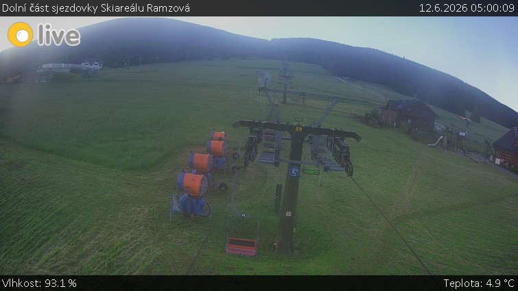 Horské atrakce Ramzová - Dolní část sjezdovky Skiareálu Ramzová - 12.6.2026 v 05:00