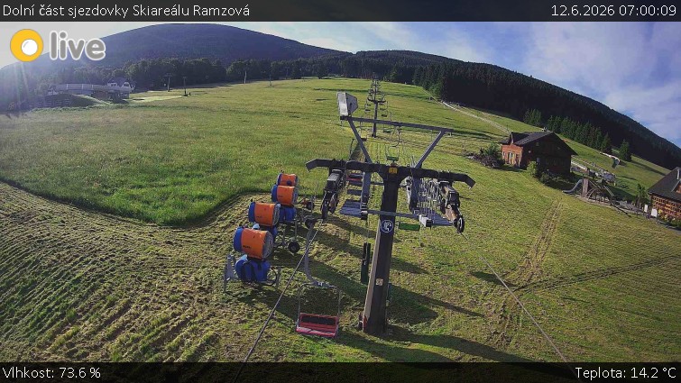 Horské atrakce Ramzová - Dolní část sjezdovky Skiareálu Ramzová - 12.6.2026 v 07:00