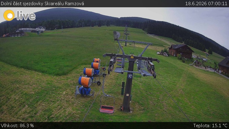 Horské atrakce Ramzová - Dolní část sjezdovky Skiareálu Ramzová - 18.6.2026 v 07:00