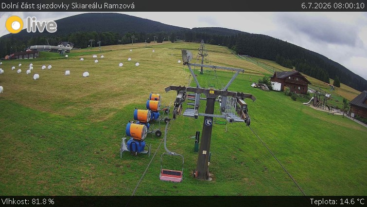 Horské atrakce Ramzová - Dolní část sjezdovky Skiareálu Ramzová - 6.7.2026 v 08:00